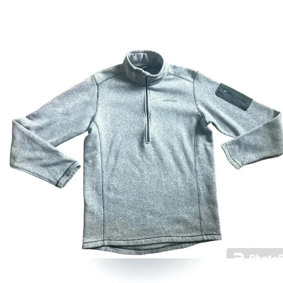 Eddie Bauer Fleece Quarter Zip Pullover Mens Large T - Picture 1 of 8